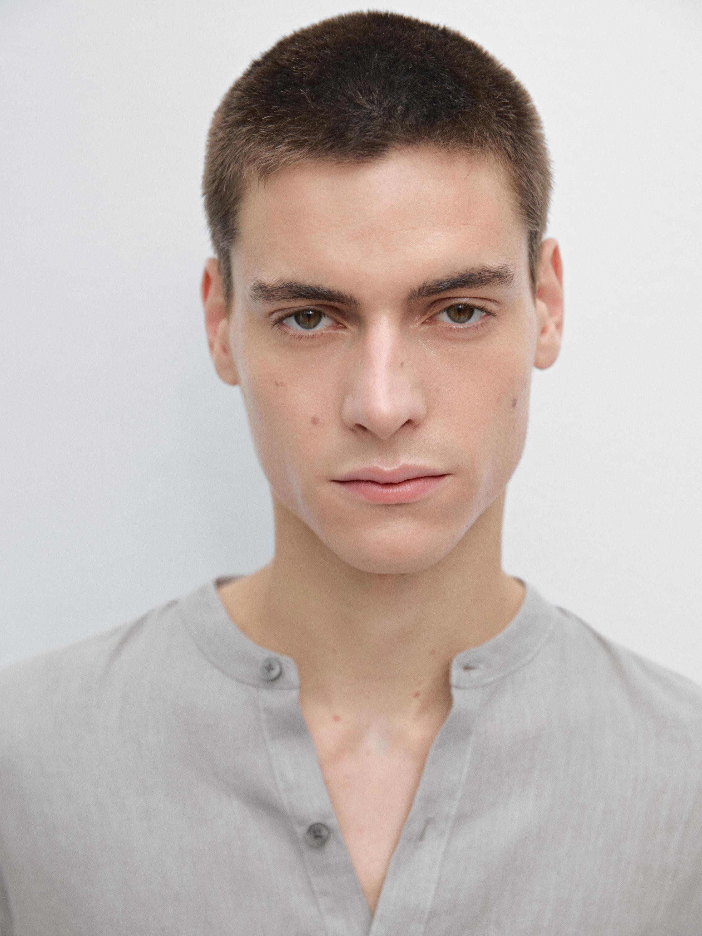 100% linen slim fit shirt